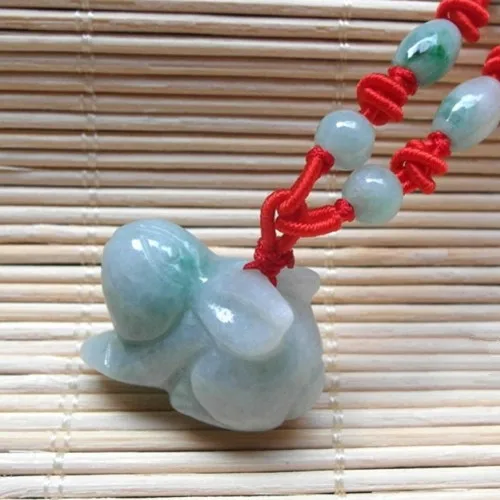 

Ex-factory price natural Burmese stone pendant stereo zodiac rabbit pendant men and women jewelry JADES jewelry beads