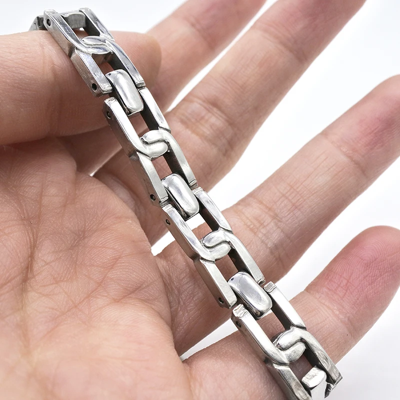 

AMUMIU Hot Sell Fashion Stainless Steel Tourmaline Magnetic Bracelets for Women Men Male Bio Health Care Bracelet & bangle B032