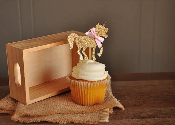 

glitter Unicorn princess birthday Cupcake Toppers bachelorette party wedding baby bridal shower toothpicks