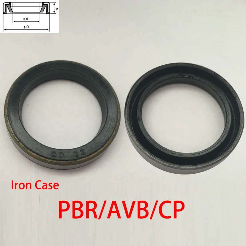 PBR AVB CP 40*50*6 40x50x6 45*55*6 45x55x6 Железный чехол наружный NBR резиновый пневматический