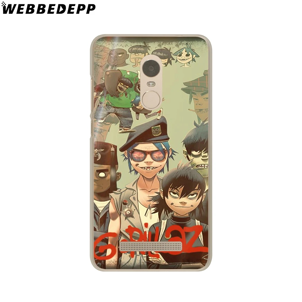 WEBBEDEPP Gorillaz группа чехол для телефона для Xiaomi Redmi 4X 4A 5A 5 6plus Pro 6A S2 7 Note 5, 6, 7, 8 Pro 4X Go крышка