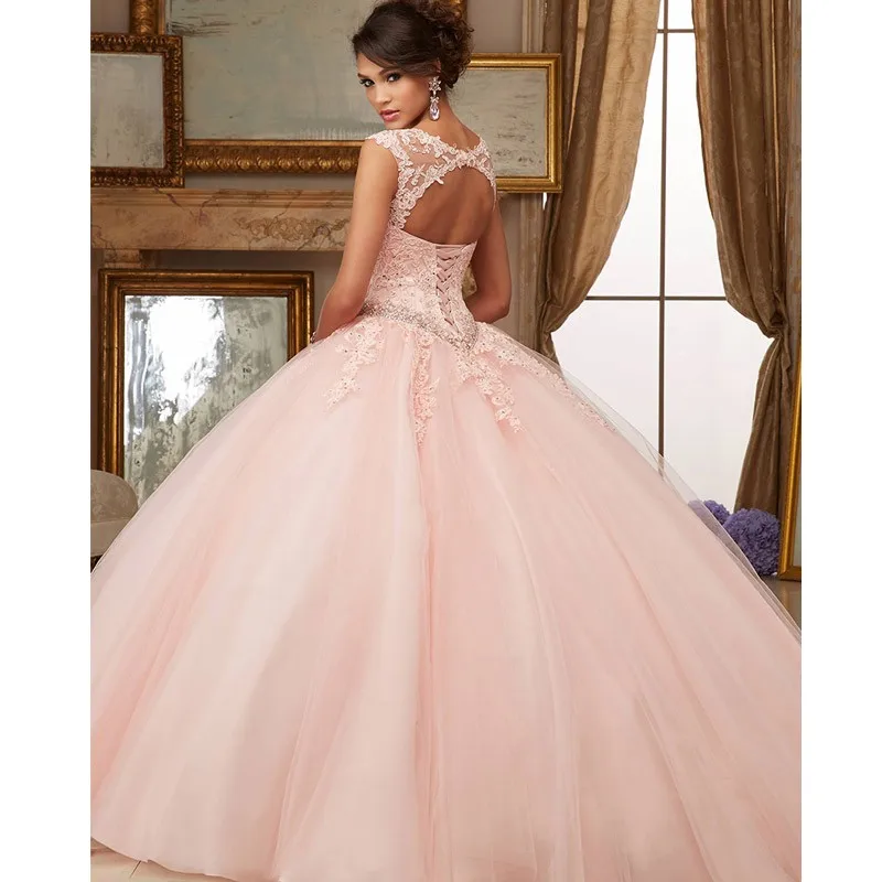 Бирюзовые пышные дешевые платья для Quinceanera бальное платье с рукавами-крылышками