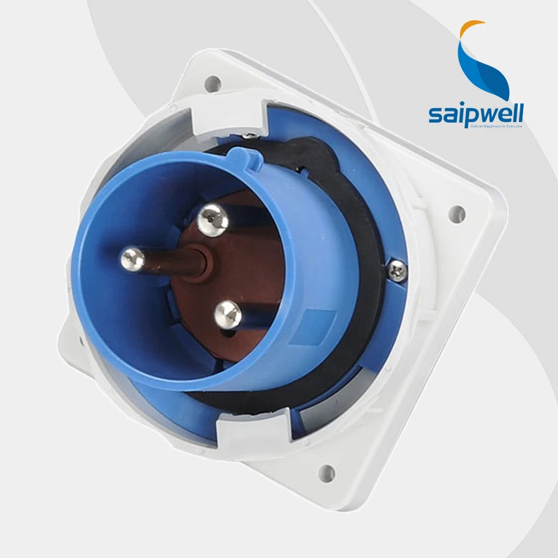 125A 230V 3P (2P + E) Герметичная промышленная электрическая розетка настенная защита от