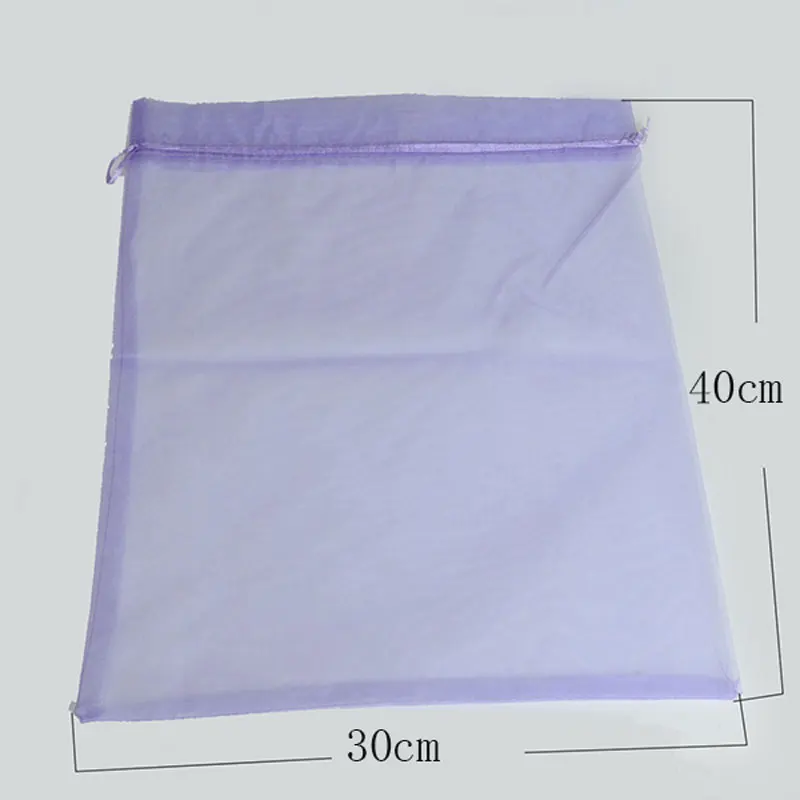 100pcs/bag 30*40cm 35x50cm Organza Bags White Jonquil Pink Purple Blue Gold Gift Bags & Pouches