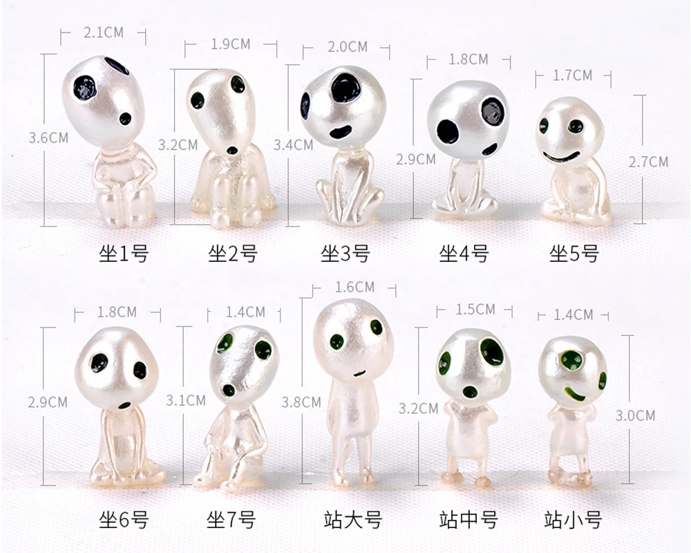 Мультяшное мини светящееся украшение инопланетный кукольный шрам орнамент