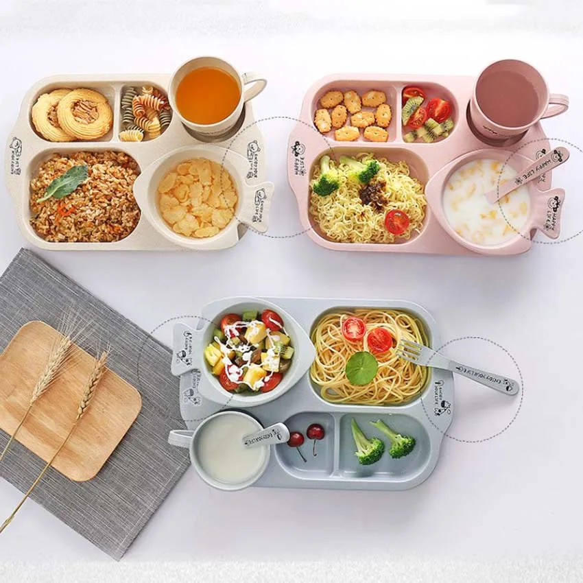 5 шт. в наборе посудка для кормления детей еда тарелка посуда малышей и постарше