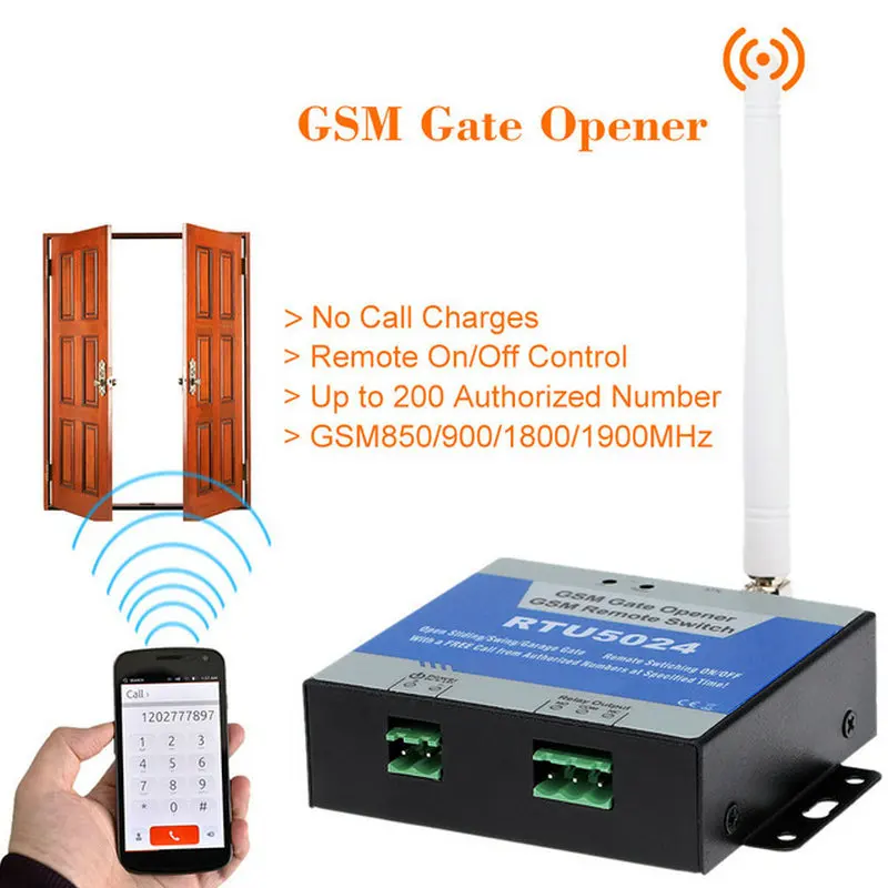 GSM реле RTU5024 для открывания ворот дистанционный выключатель ВКЛ./ВЫКЛ. контроль