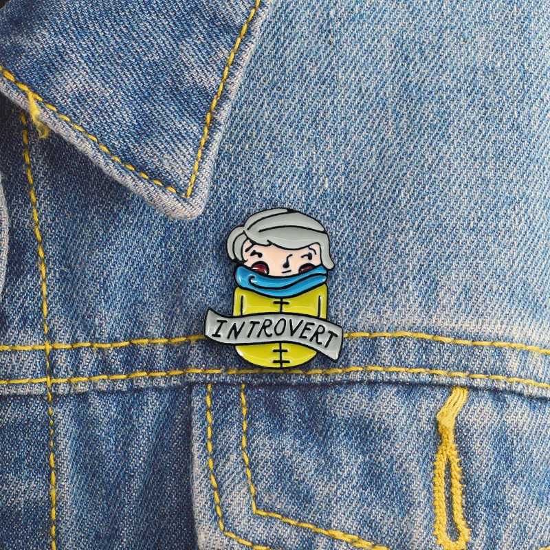 Новое поступление Мужская брошь в форме пальто с синими маффами и имбирем из