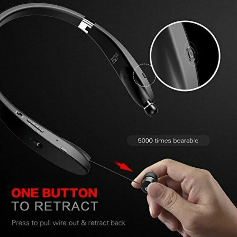 Спортивные bluetooth-наушники Suicen SX-991, шейные складные беспроводные наушники Auriculares, анти-потеря CSR 4,1, наушники в ухо