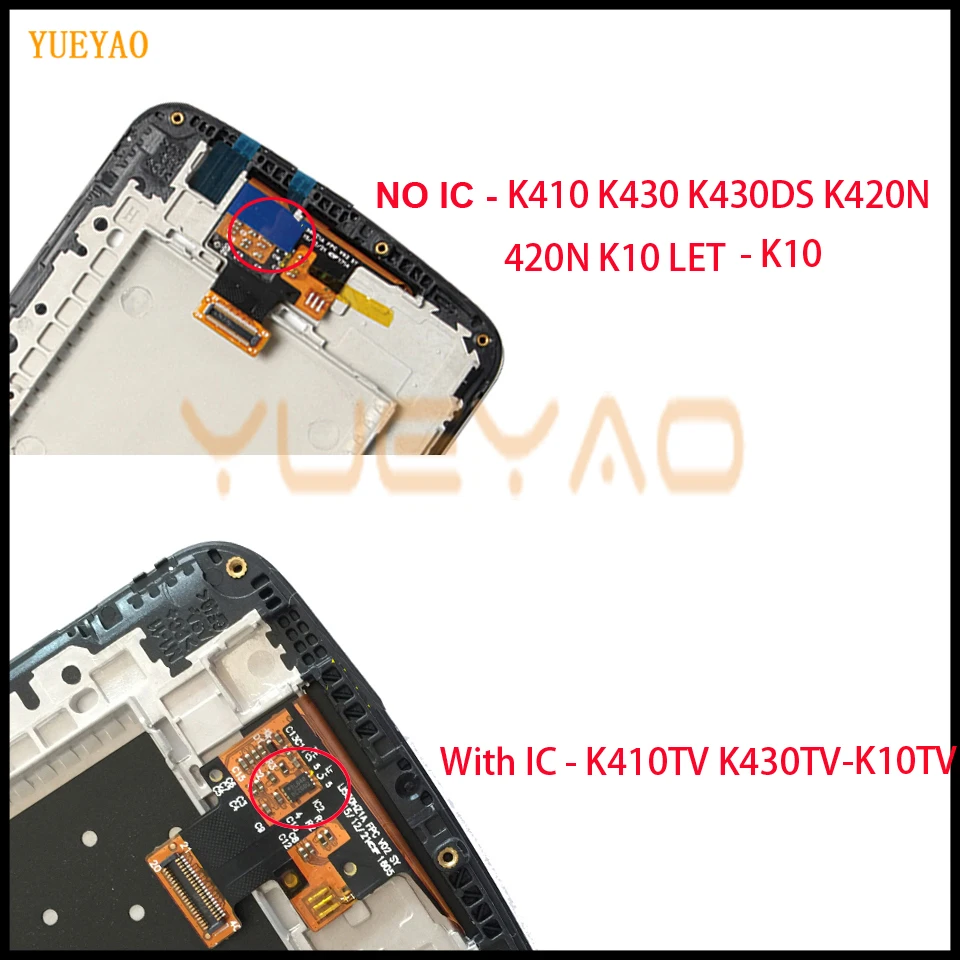 5 3 дисплей для LG K10TV K430DS lcd K410TV K430TV сенсорный экран дигитайзер стекло + рамка K10 LTE K430