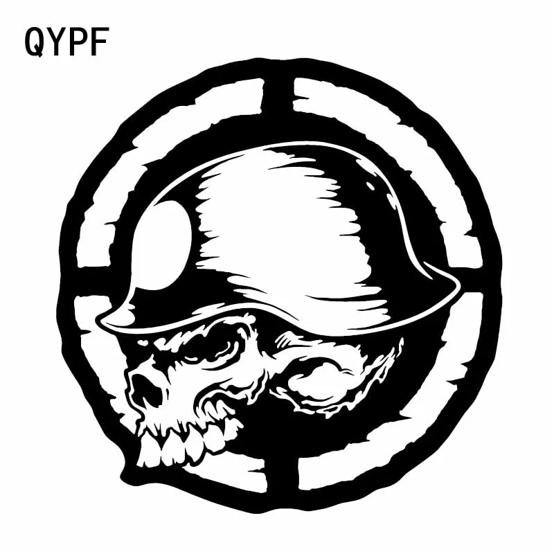 QYPF 14 5*14 9 см милые Автомобильная наклейка с черепом Светоотражающие виниловые