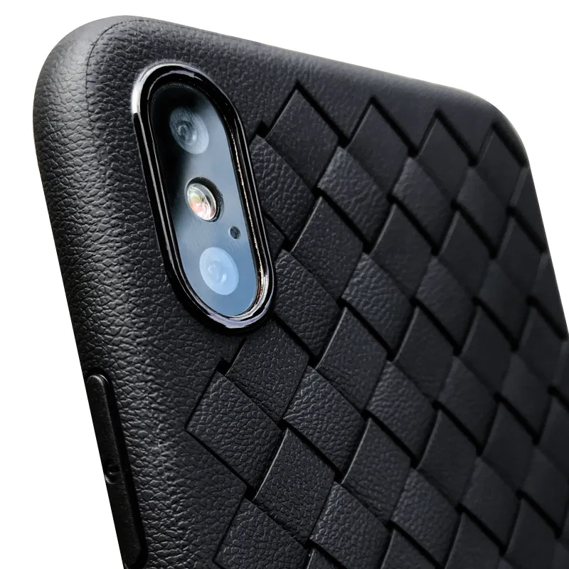 Роскошный модный мягкий чехол iPhoneXS max тканый кожаный для iPhone 6 S/7/8 plus/iPhone XR