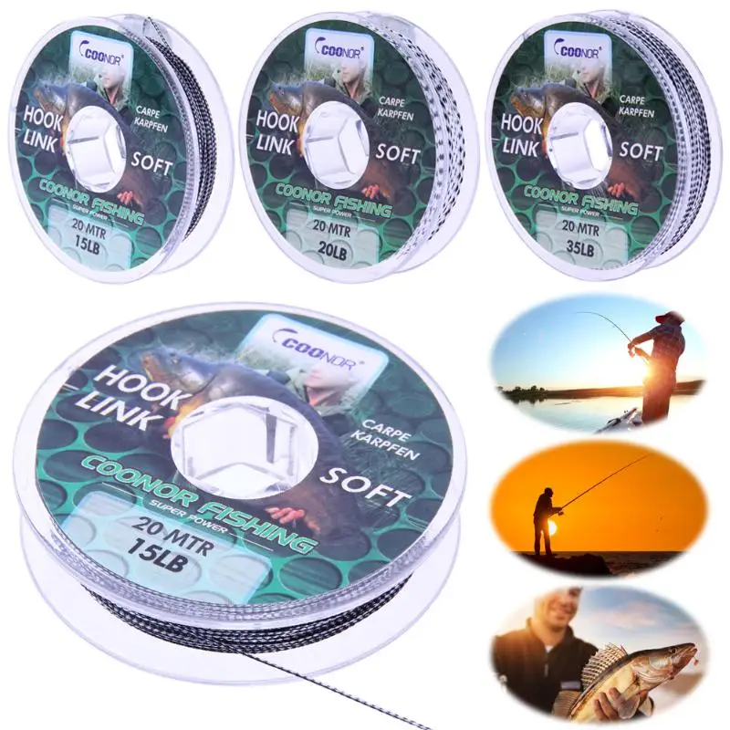 Леска рыболовная плетеная камуфляжная из ПЭ 20/65 6 футов 15/20/35 фунтов|carp fishing line|fishing