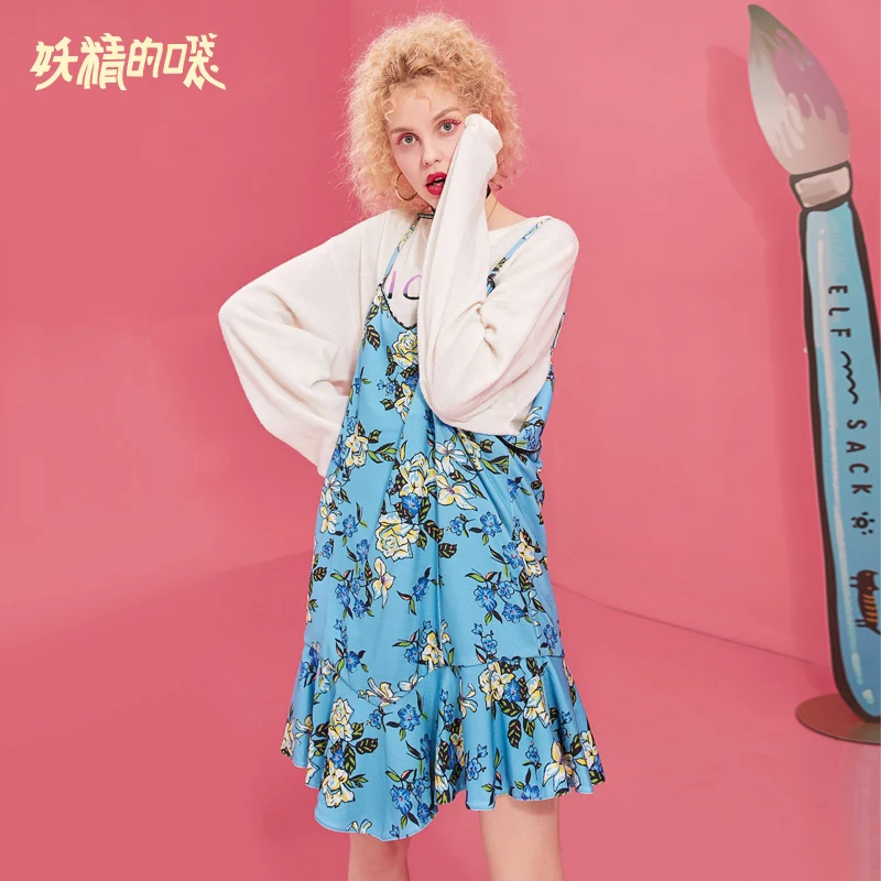 Женский комплект из 2 предметов ELFSACK черно белая футболка с круглым вырезом и