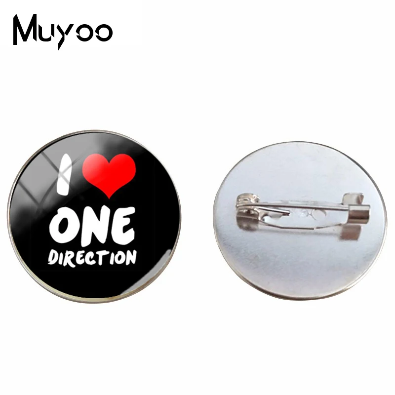 One Direction ID брошь Булавки моде Шпильки Стекло ювелирные изделия ручной работы серебро бронза фото Броши ID брошь - Окраска металла: 6