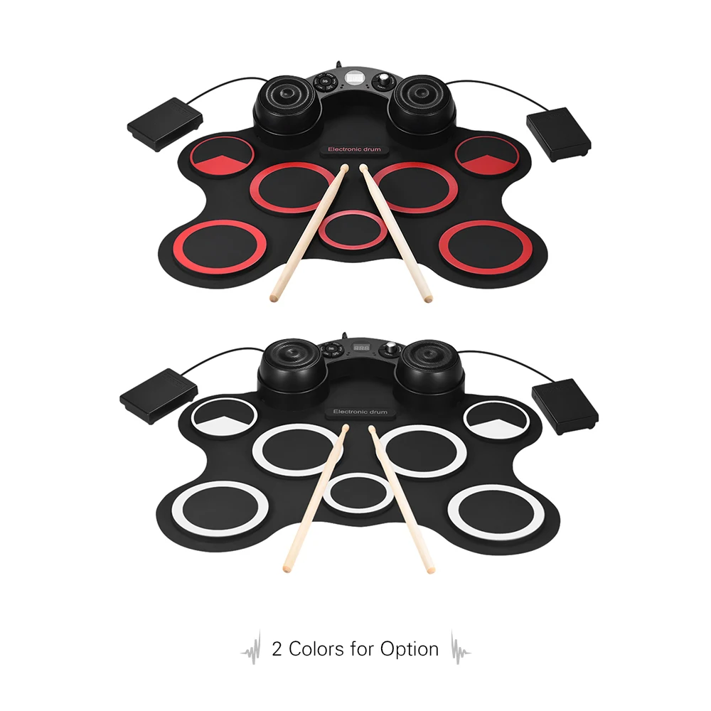 Портативный usb стерео цифровой набор электронных ударных 7 силиконовый