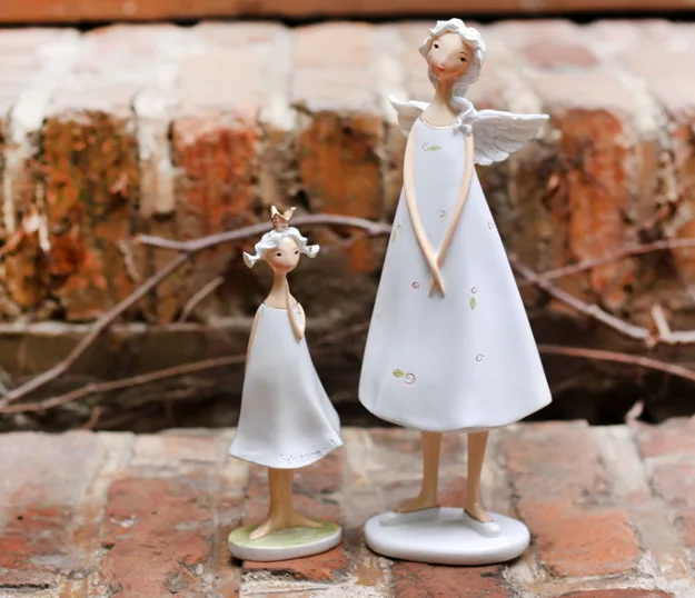 Европейский стиль смола мать дочь ангел эльф 2 шт./компл. искусственные украшения