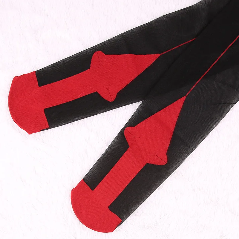 Блестящий Открыть промежность колготки швом сзади прозрачные чулки с эластичным