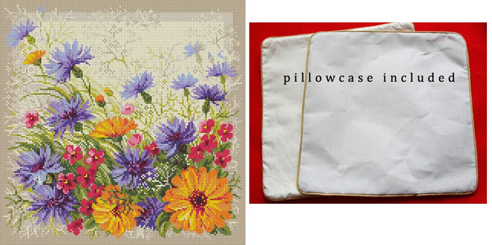 Высококачественная подушка Набор для вышивки крестиком риолис 1413 ромашка цветы