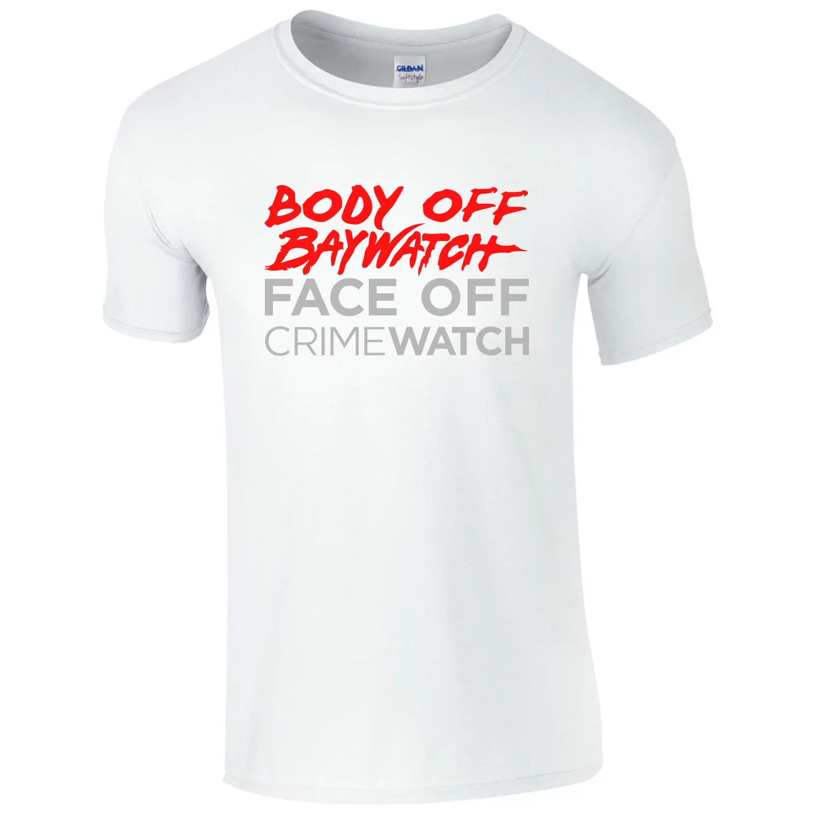 Тело от Baywatch Face Off Crimewatch и футболка смешной грубый Шутка Подарок Для мужчин Топ