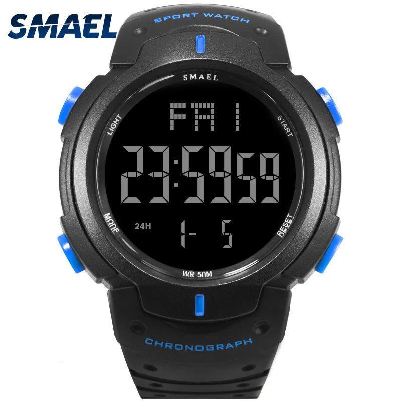 Часы наручные мужские спортивные модные цифровые водонепроницаемые для