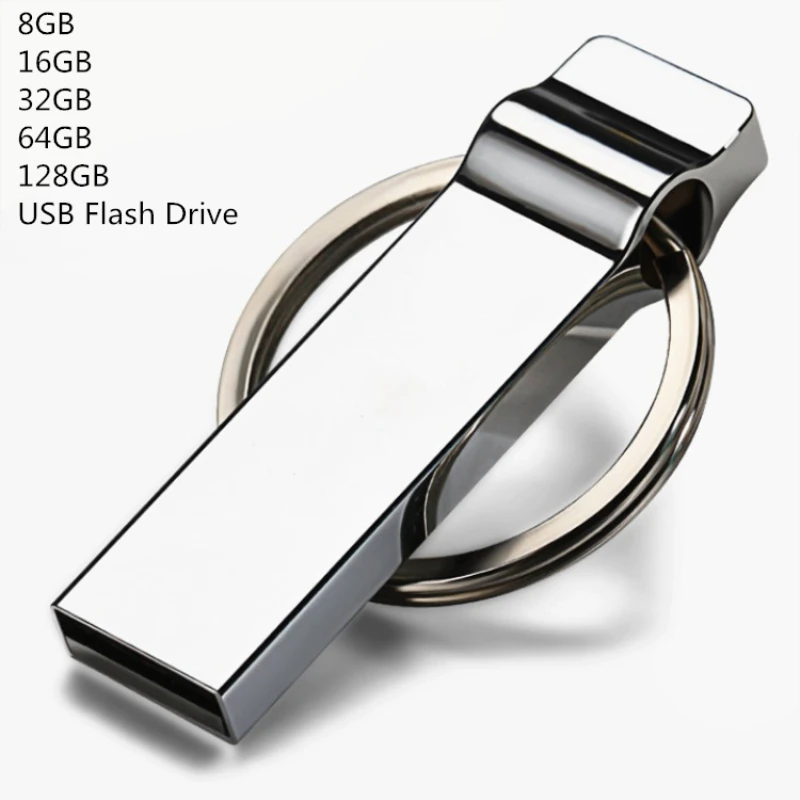 2 0 USB флеш-накопитель 32 Гб 64 128 ГБ 8 16 водонепроницаемый Флешка Memoria Metal Stick