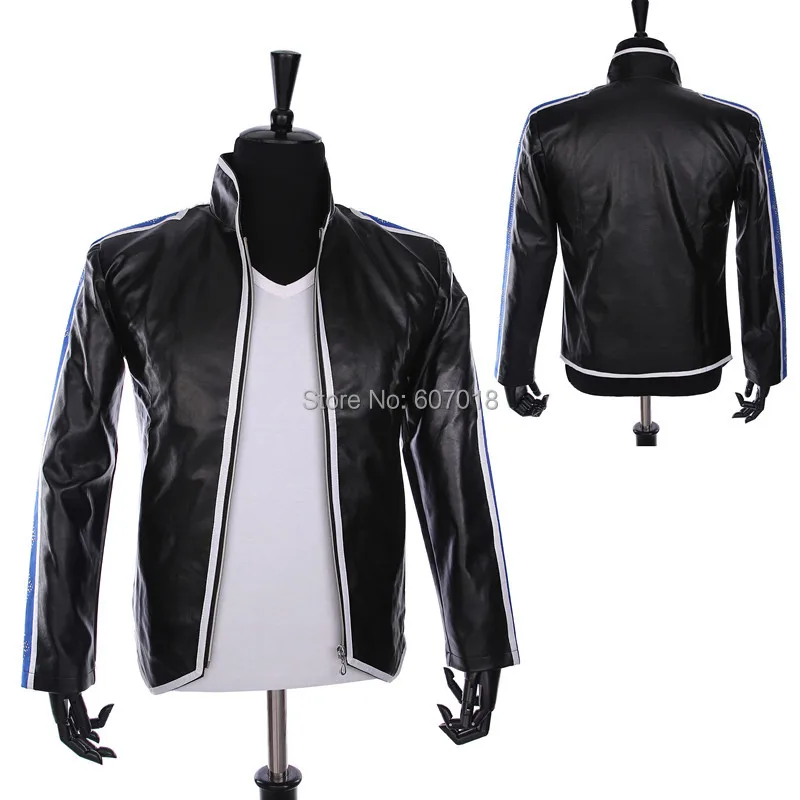 Rare PUNK Rock Motorcycle Casual Classic MJ MICHAEL JACKSON Costume Heal The World Jacket For Fans Best Gift