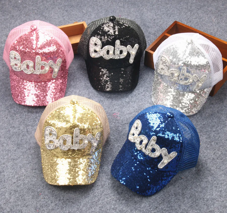Kids Cartoon Casquette Flat Snapback Cap Children Cotton Baseball Baby Boys and Girls Sequins Hip-Hop Hats 2017 | Детская одежда и