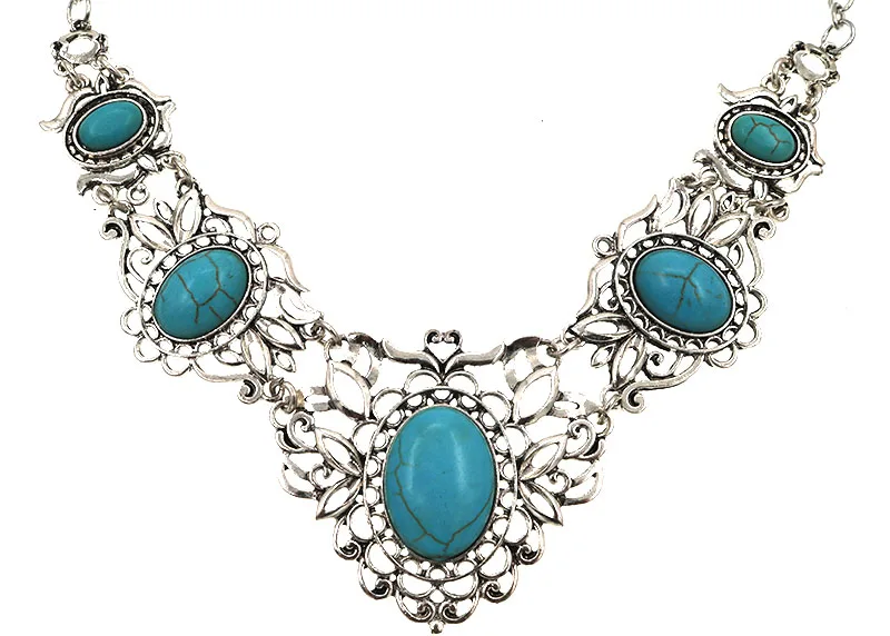 Женское Ожерелье в этническом стиле богемное колье с большими бусинами бохо