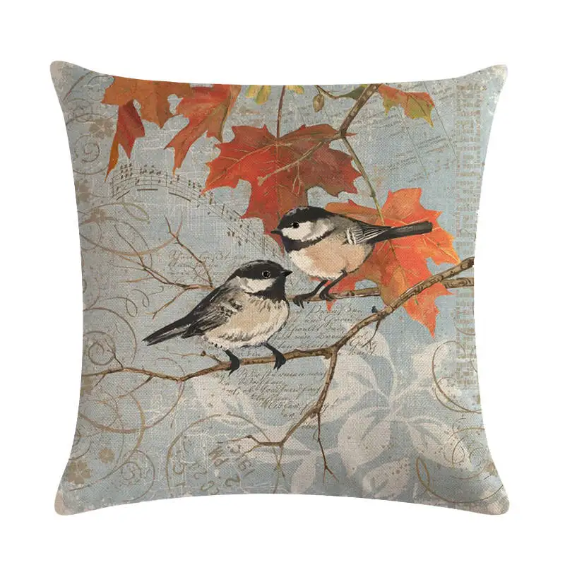 Акварельные милые птицы цветы Робин Тит Финч Колибри золотые ягоды ворсовые