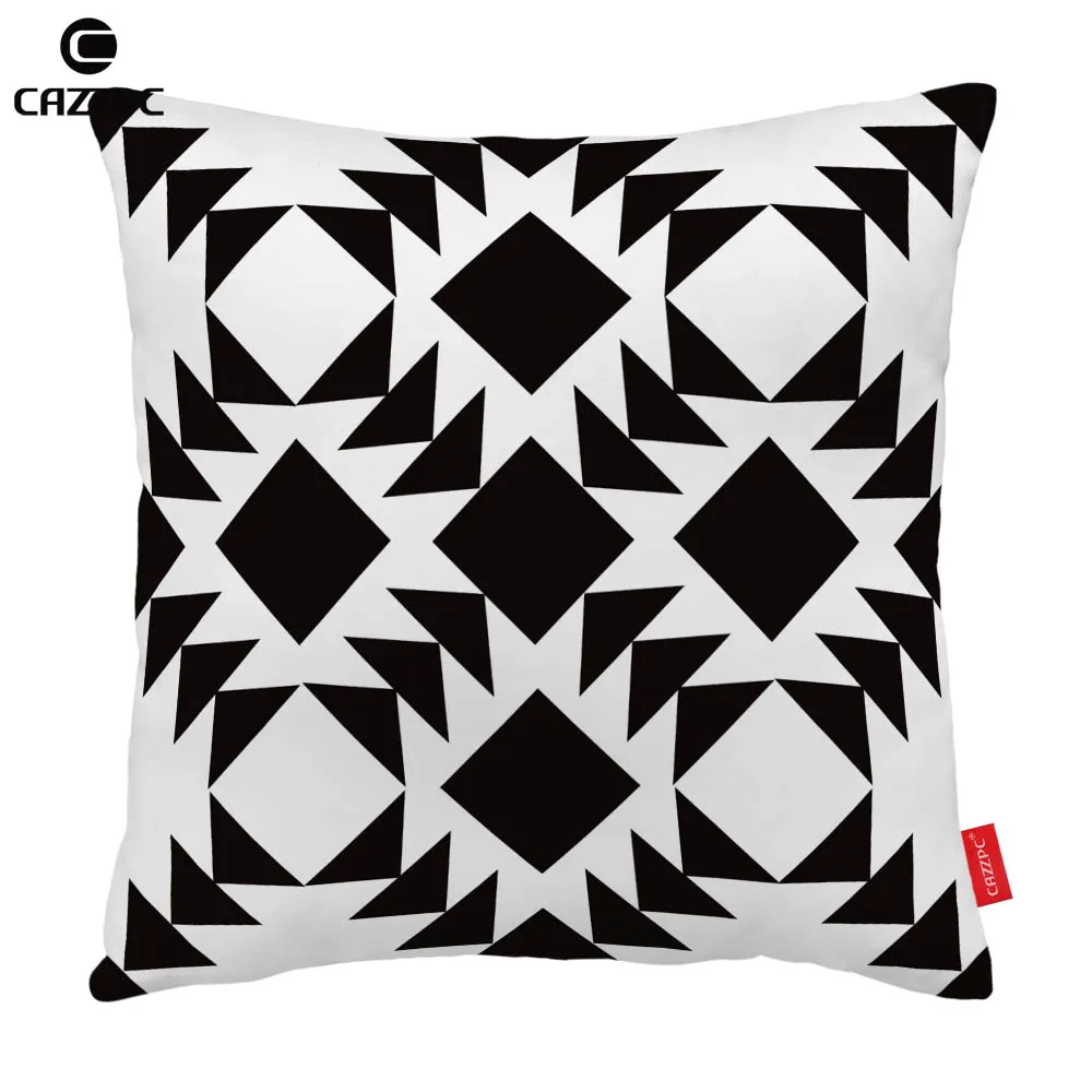 Черно-белый абстрактный геометрический шикарный узор в горошек шеврон принт на