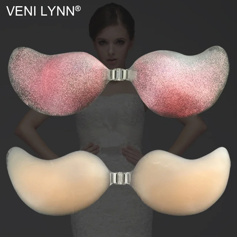 VENI LYNN плотные 1/2 чашки самоклеющиеся розовые на гелевой основе силиконовый