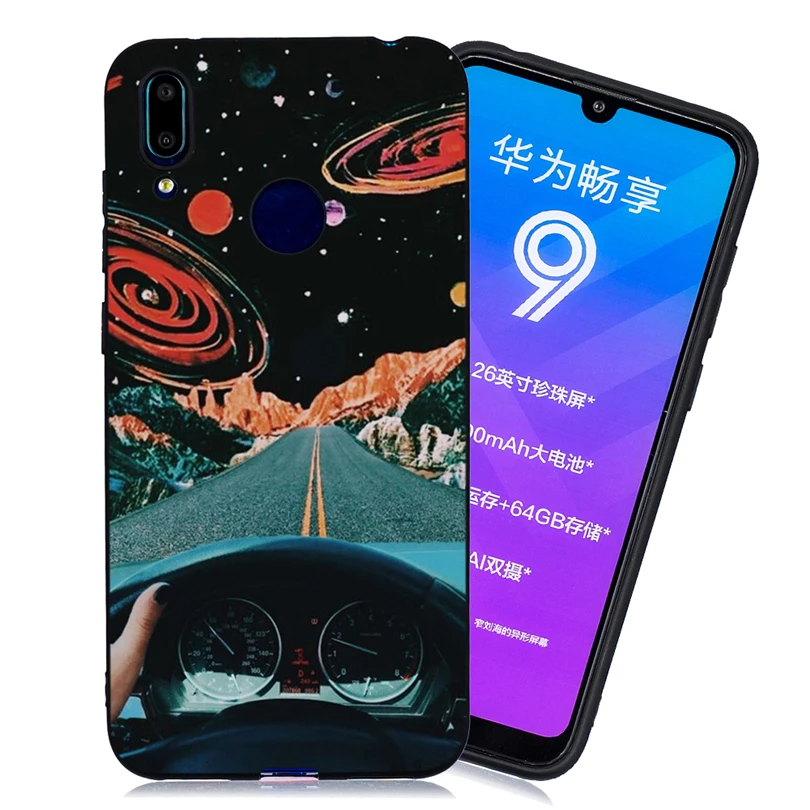 Для Huawei Y7 Prime 2019 Модный чехол окрашенный тонкий TPU задняя крышка для Y5 Y6 2018