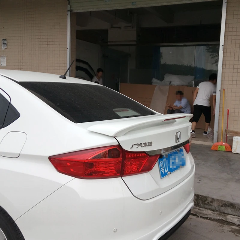 Для Honda City спойлер Автомобильный задний декоративное Крыло ABS пластиковый Неокрашенный задний праймер спойлер багажника