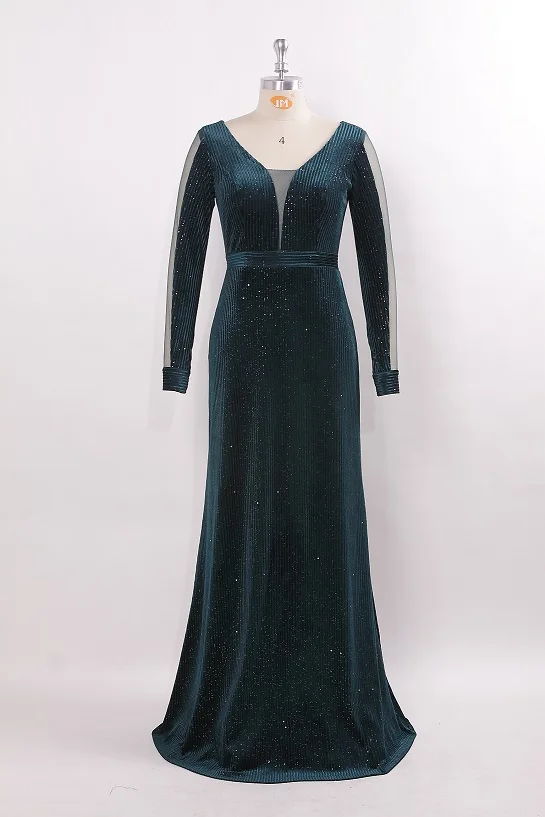 EP07394DG Robe De Soiree Русалочка вечернее платье Ever Pretty EP07439BK элегантные иллюзионные черные вечерние платья с v-образным вырезом и открытой спиной - Цвет: EP07394DG