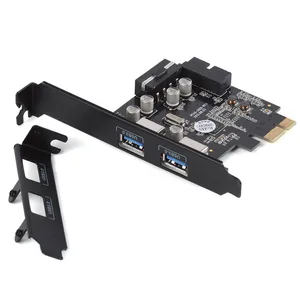 Внутренний 20-контактный адаптер PCI Express на 2 порта USB 3,0 PCI-e, 5,0 Гбитс, 19Pin FL1100, чипсет sup-порт WIN10, WIN8, MAC OS