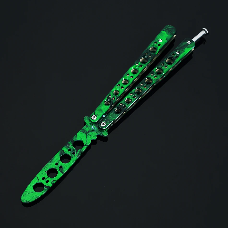 Складной нож бабочка CSGO тренировочный из нержавеющей стали тренировочное лезвие