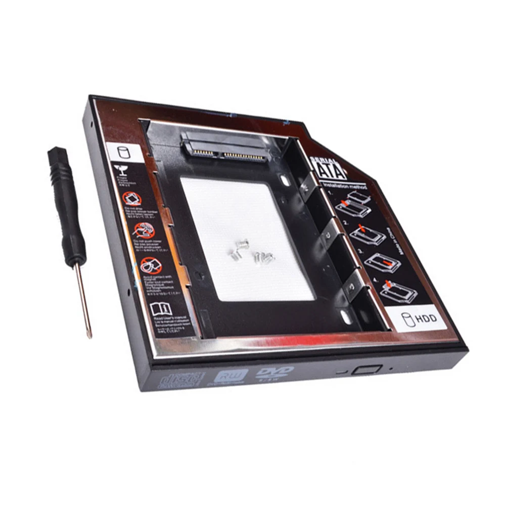 9 5 мм 2 дюймов SATA 3 0 жесткий диск кронштейн Оптический отсек HDD SSD Caddy лоток|Адаптеры