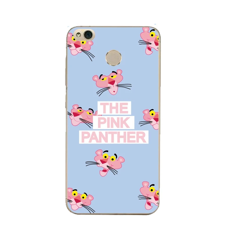 Feather Soft Clear TPU Phone Case For xiaomi redmi 4x 4a note5a note4x 5s mi6 note3 Pink Panther Painted Cover Free Shipping | Мобильные