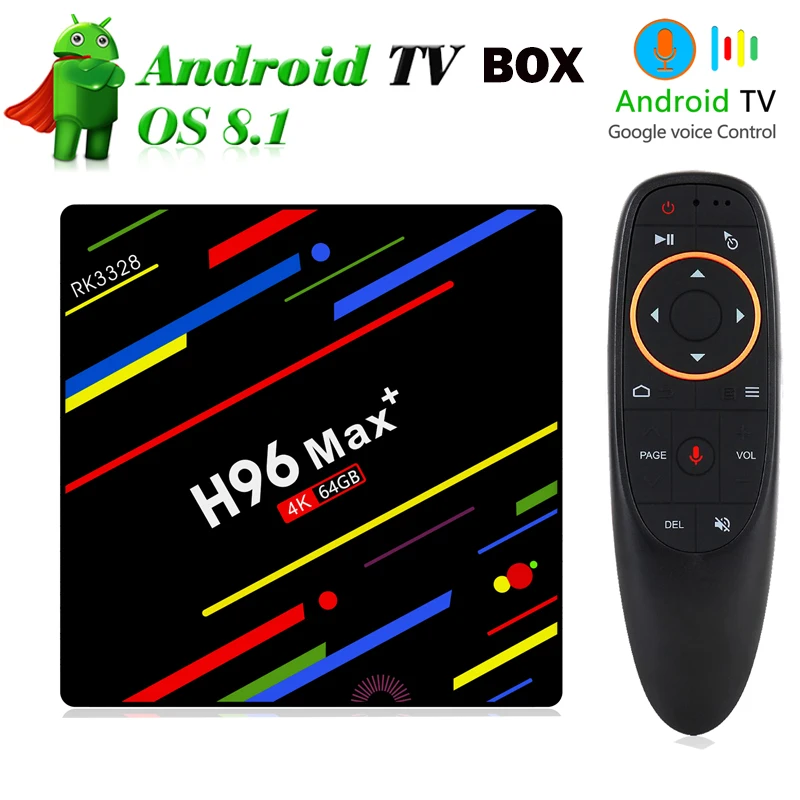 Новый Android 8 1 ТВ приставка H96 MAX Plus 4 ГБ 32 64 Гб RK3328 четырехъядерный 2 4G/5G USB 3 0 Смарт