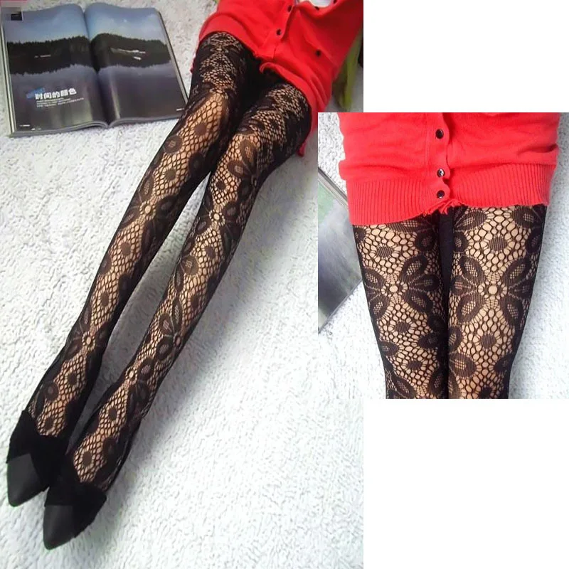 Модные женские колготки красивые обтягивающие сексуальные чулки в сеточку с