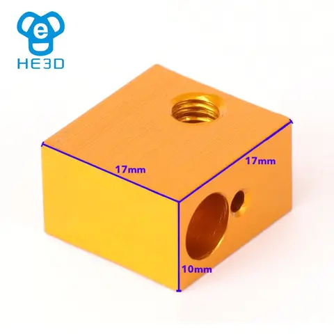 Латунный нагревательный блок hot end DIY для 3D принтера, 1 шт./2 шт./3 шт./5 шт.