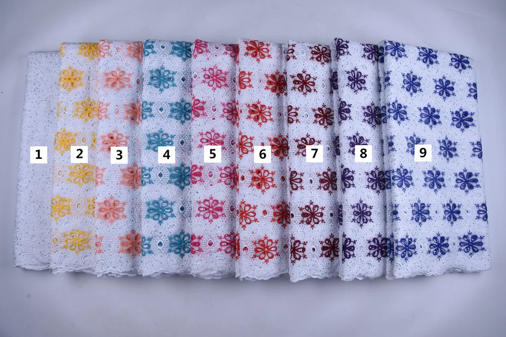 Pure Cotton African Dry Lace Fabric With Stones High Quality Nigerian Lace Fabric Swiss Voile Lace In Switzerland In Party A1654
