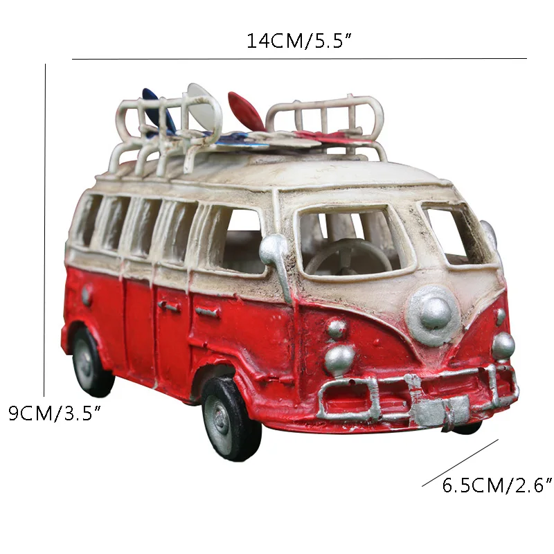Vintage Home Decor Handmade Car Model Creative Resin Decoration Crafts Figurines Miniatures Desktop Home Decoration Accessories