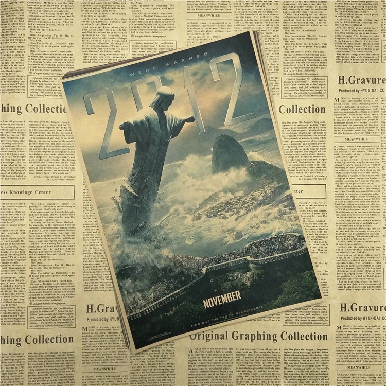 Виниловые наклейки на стену Roland Emmerich 2012|wall sticker|retro posterhome furnishings |