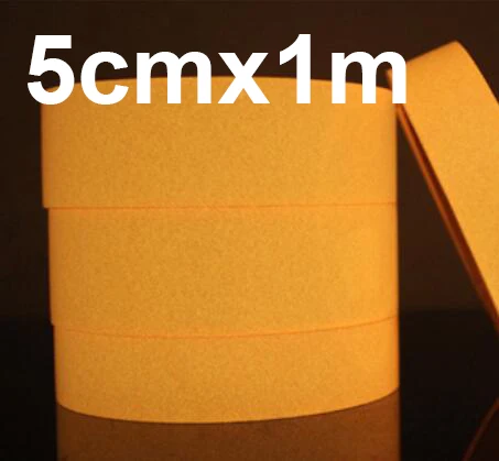 5cmx1m Blue 12 мм 3 м светящаяся велосипедная наклейка самоклеящаяся велосипедная лента ночного видения светящаяся в темноте Предупреждение ющая наклейка cyclingSA-8 - Цвет: 5cmx1m Blue