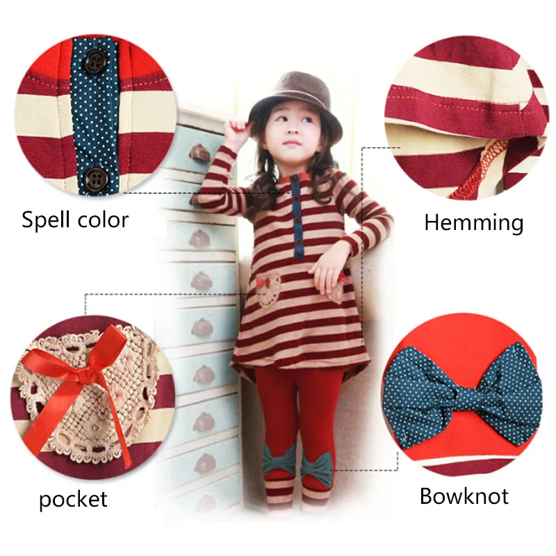 Комплекты одежды для девочек с длинными рукавами Сезон весна осень Детский