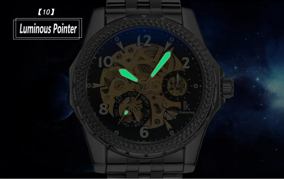 

2019 NewAutomatic Machinery MenSelf-winding Watch Fashion Leisure Simple Stainless Steel Watchband Waterproof Men Business Watch