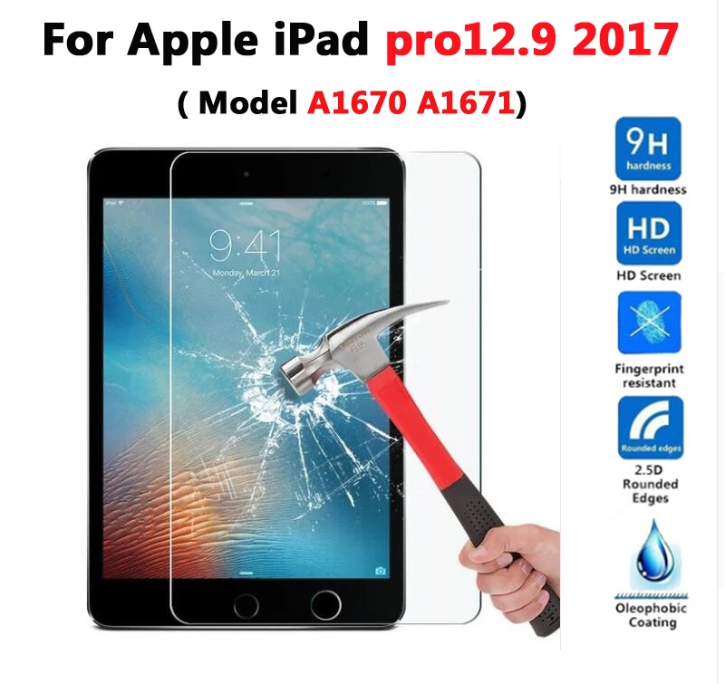 pro 12.9 2017 Защита экрана стекло+ чехол для iPad Pro 12,9 // PU кожаный Умный Магнитный чехол для Apple i Pad pro12.9 - Цвет: pro 12.9 2017