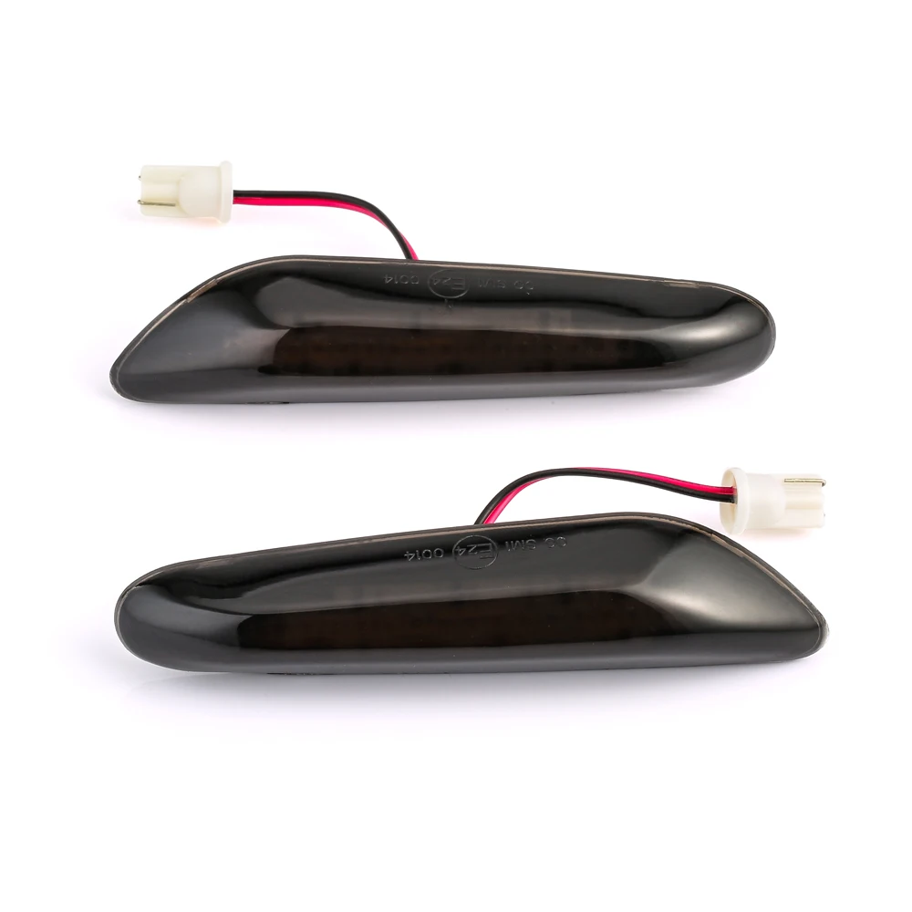 2PCS 16 LED Dynamic Flowing Light For BMW E90 E91 E92 E60 E87 E82 E46 Smoked Side Marker Turn Signal Indicator Car Lights 2021 | Автомобили